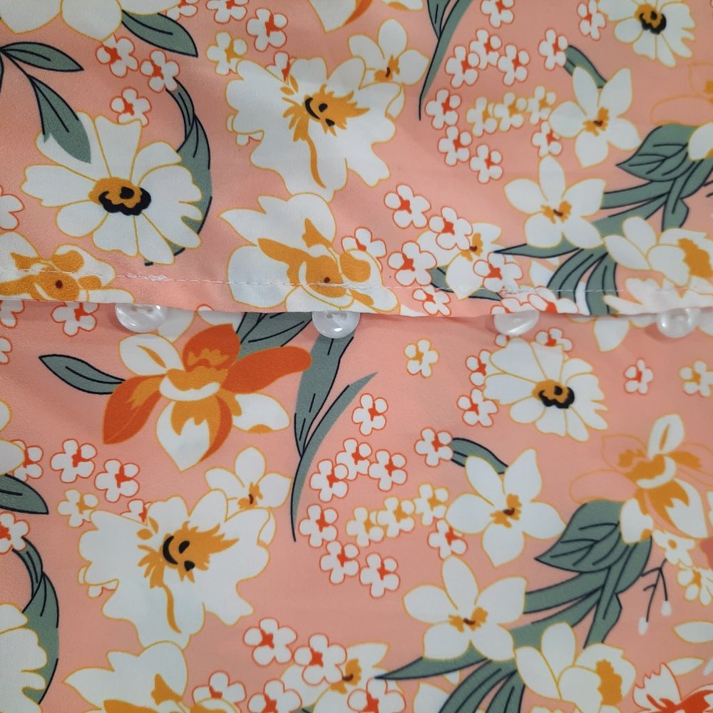 Floral ruffle boho button down maxi dress - Picture 10 of 11